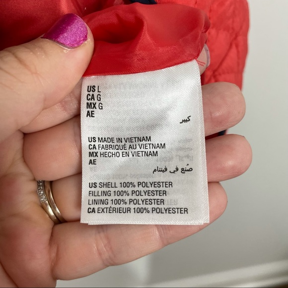 Charter Club Quilted Vest New Coral Size Large - Picture 6 of 7